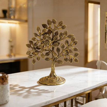 Brass Kalpavriksha Tree of Life for Vastu - Good Luck and Prosperity Decor for Home and Office - plusvalueindia