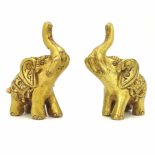 brass metal vastu elephant pair