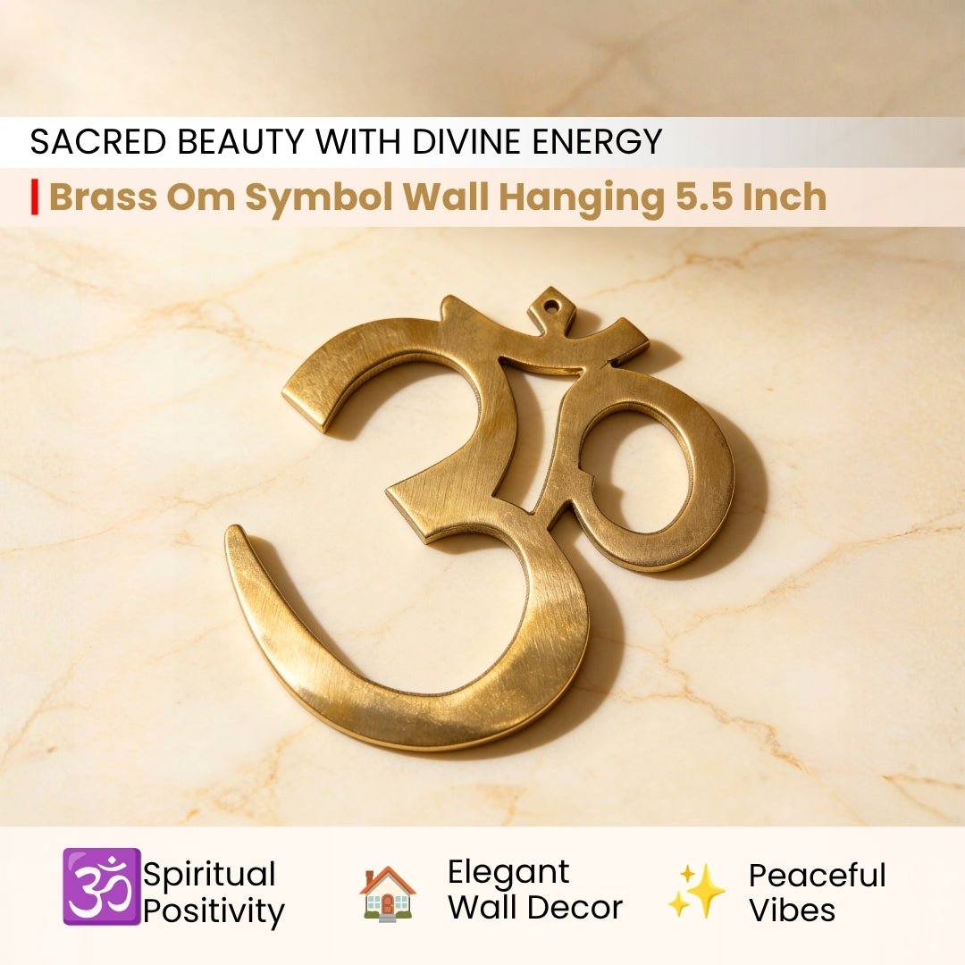 Brass Om Wall Hanging – Auspicious Vastu Remedy for Good Luck, Success, and Positive Energy - plusvalueindia