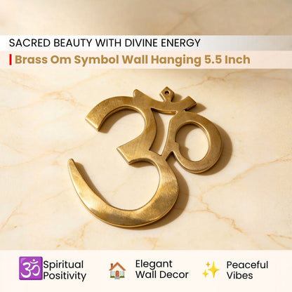 Brass Om Wall Hanging – Auspicious Vastu Remedy for Good Luck, Success, and Positive Energy - plusvalueindia