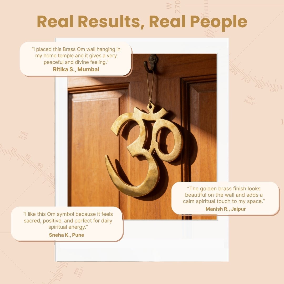 Brass Om Wall Hanging – Auspicious Vastu Remedy for Good Luck, Success, and Positive Energy - plusvalueindia
