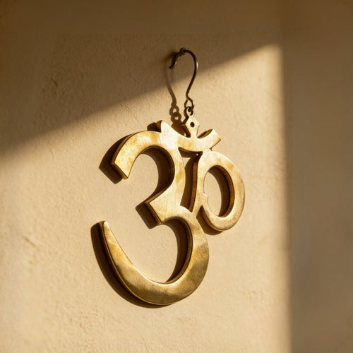 Brass Om Wall Hanging – Auspicious Vastu Remedy for Good Luck, Success, and Positive Energy - plusvalueindia