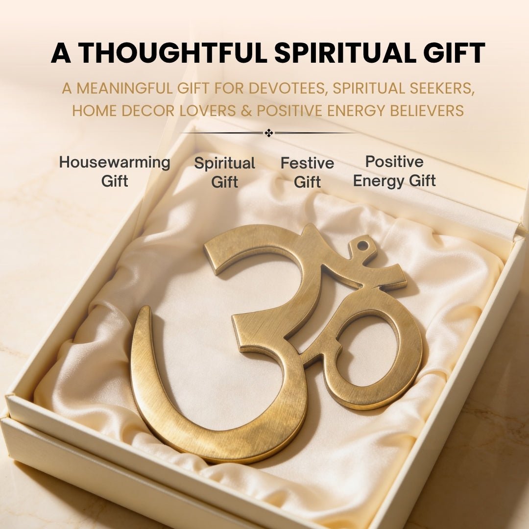 Brass Om Wall Hanging – Auspicious Vastu Remedy for Good Luck, Success, and Positive Energy - plusvalueindia