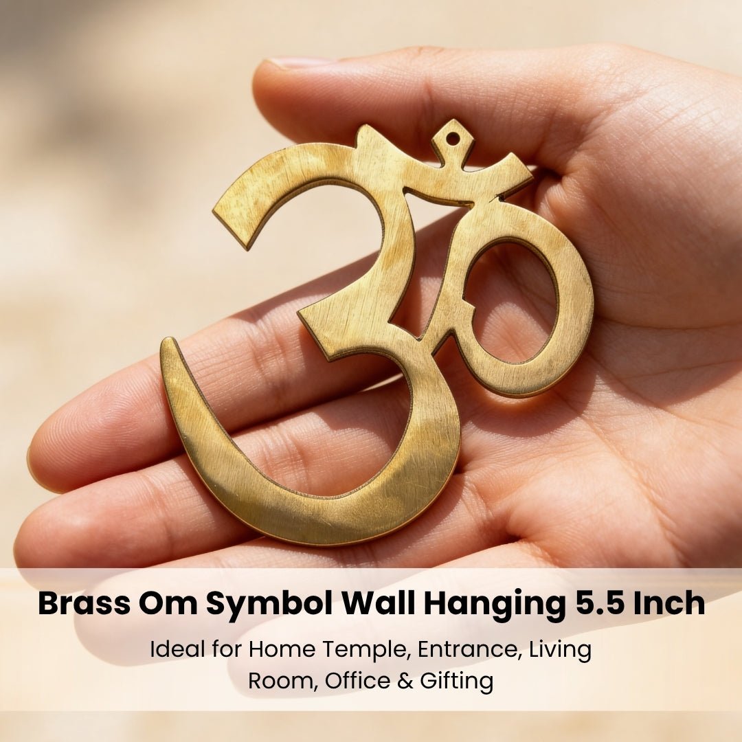 Brass Om Wall Hanging – Auspicious Vastu Remedy for Good Luck, Success, and Positive Energy - plusvalueindia