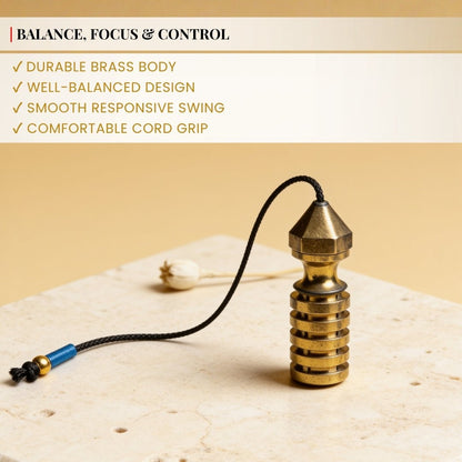 chain attachment detail on the brass premium metal pendulum
