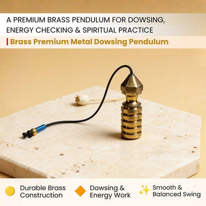 close-up of the polished golden brass surface on the premium pendulum