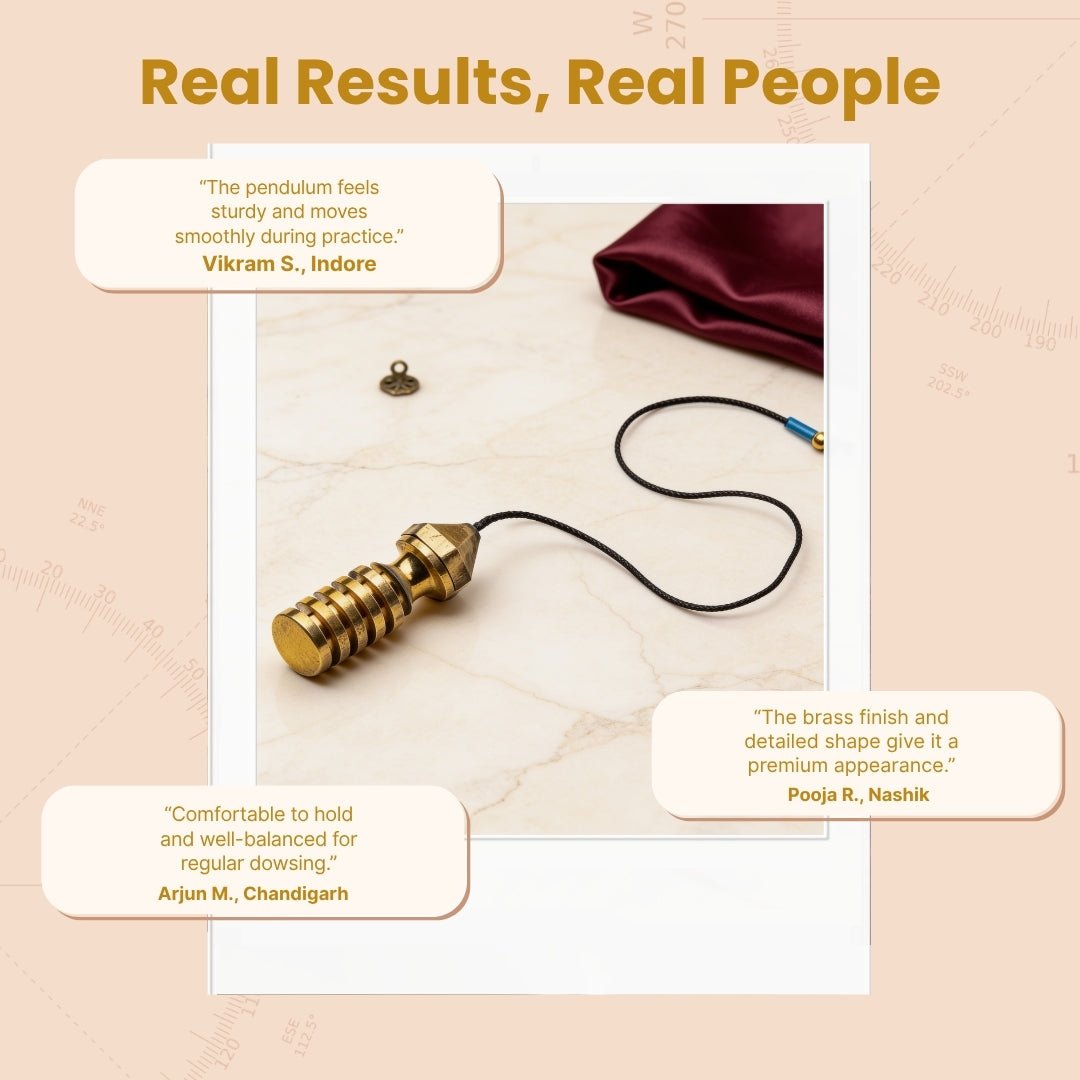 Brass Premium Metal Dowsing Pendulum for Professional Dowsers - plusvalueindia