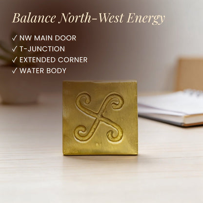 Brass Spiral Block for North-West- Vastu Shastra Dosha Nivaran Remedies - plusvalueindia