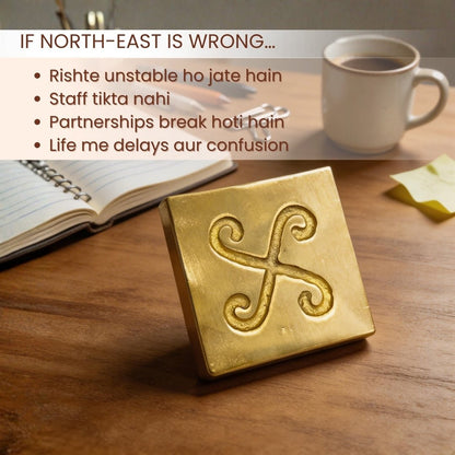 Brass Spiral Block for North-West- Vastu Shastra Dosha Nivaran Remedies - plusvalueindia