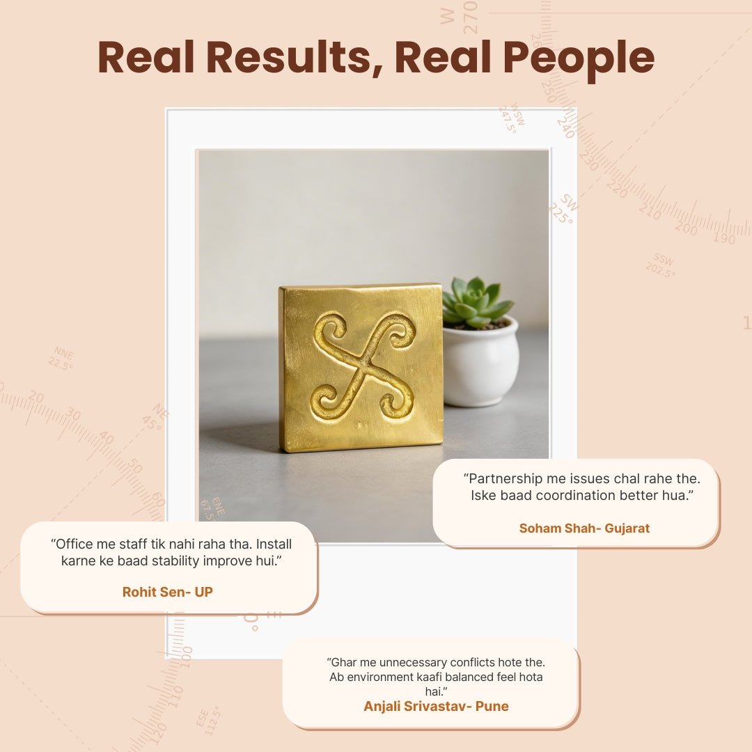 Brass Spiral Block for North-West- Vastu Shastra Dosha Nivaran Remedies - plusvalueindia