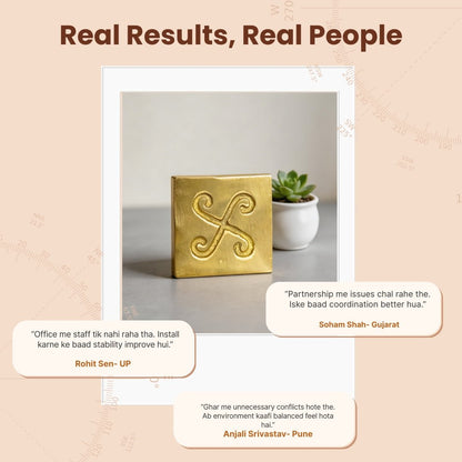 Brass Spiral Block for North-West- Vastu Shastra Dosha Nivaran Remedies - plusvalueindia