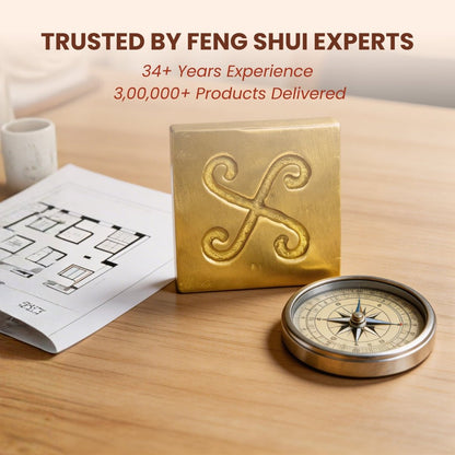 Brass Spiral Block for North-West- Vastu Shastra Dosha Nivaran Remedies - plusvalueindia