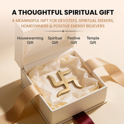 Brass Swastik for Vastu - Auspicious Good Luck Symbol & Pooja Idol for Home & Office - plusvalueindia