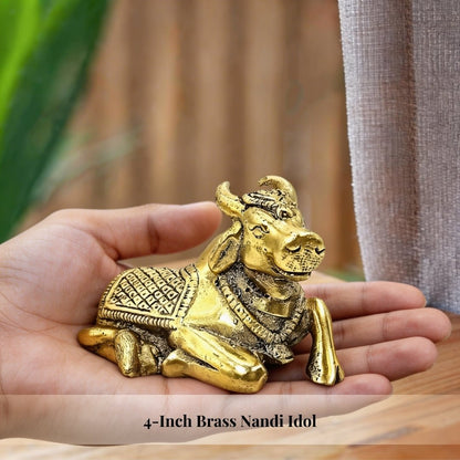 Brass Vastu Nandi Bull – Mahavastu Remedy for Business Protection and Harmony - plusvalueindia