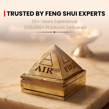 Vastu Brass Pyramid 1.75inch for Home & Office - plusvalueindia