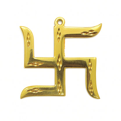 Brass Swastik Size 3" Vastu Remedies for Home, Office - Goodluck, Auspicious, Religious Symbols
