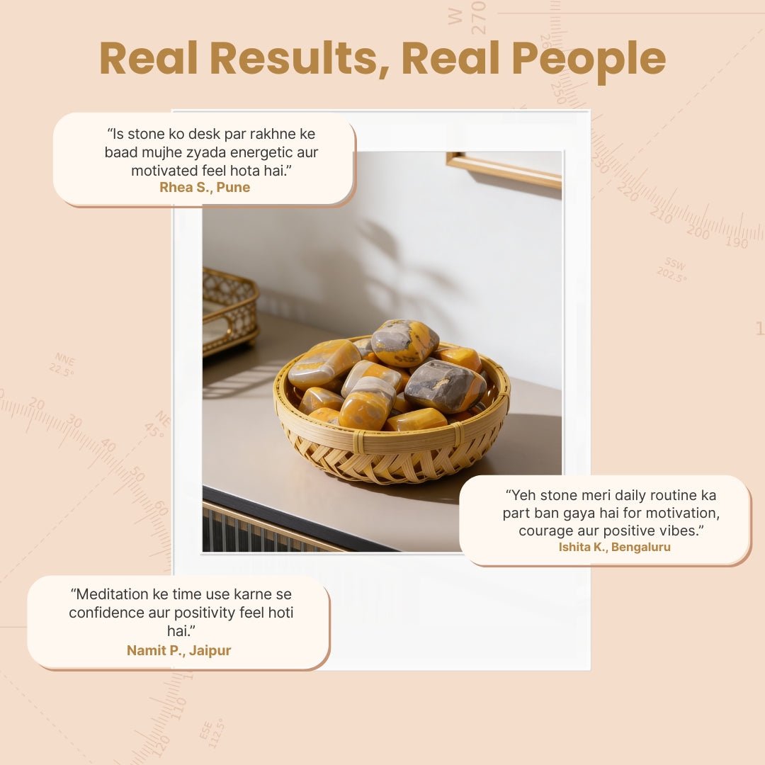 Bumble Bee Jasper Tumbled Stone Pebbles - plusvalueindia