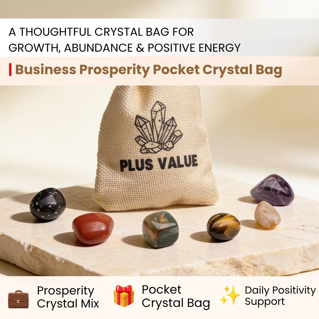 Business Prosperity Pocket Crystal Bag - plusvalueindia