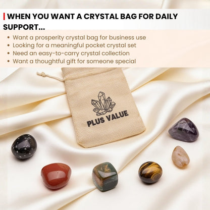Business Prosperity Pocket Crystal Bag - plusvalueindia