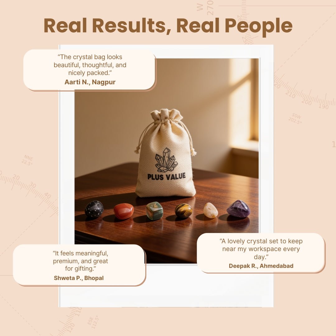 Business Prosperity Pocket Crystal Bag - plusvalueindia