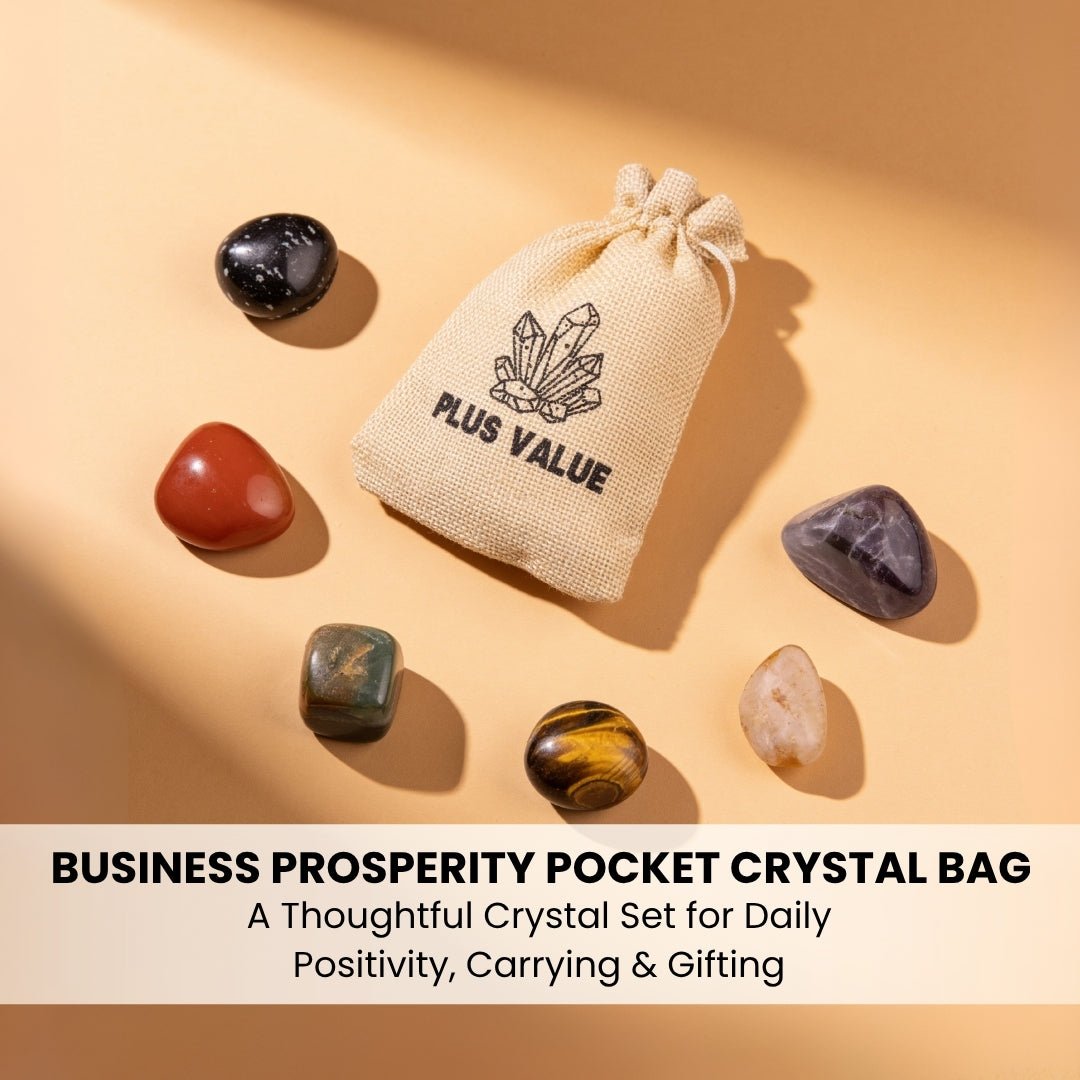 Business Prosperity Pocket Crystal Bag - plusvalueindia