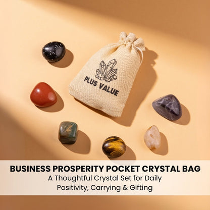 Business Prosperity Pocket Crystal Bag - plusvalueindia