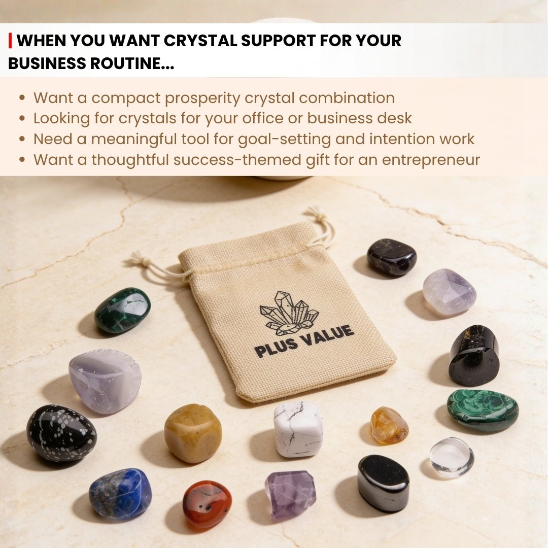 Business Success and Financial Wealth Crystal Bag - plusvalueindia