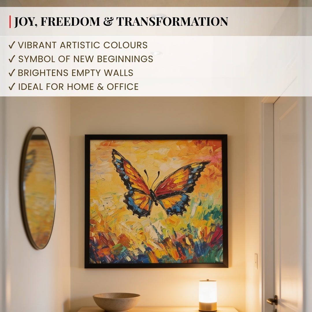 frame edge and side profile of the butterfly canvas print