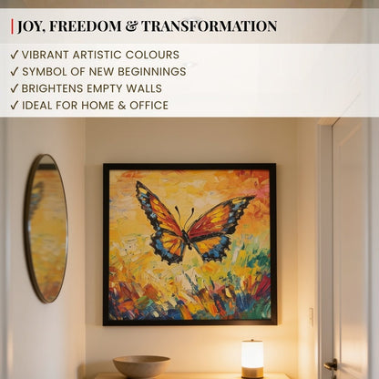 frame edge and side profile of the butterfly canvas print