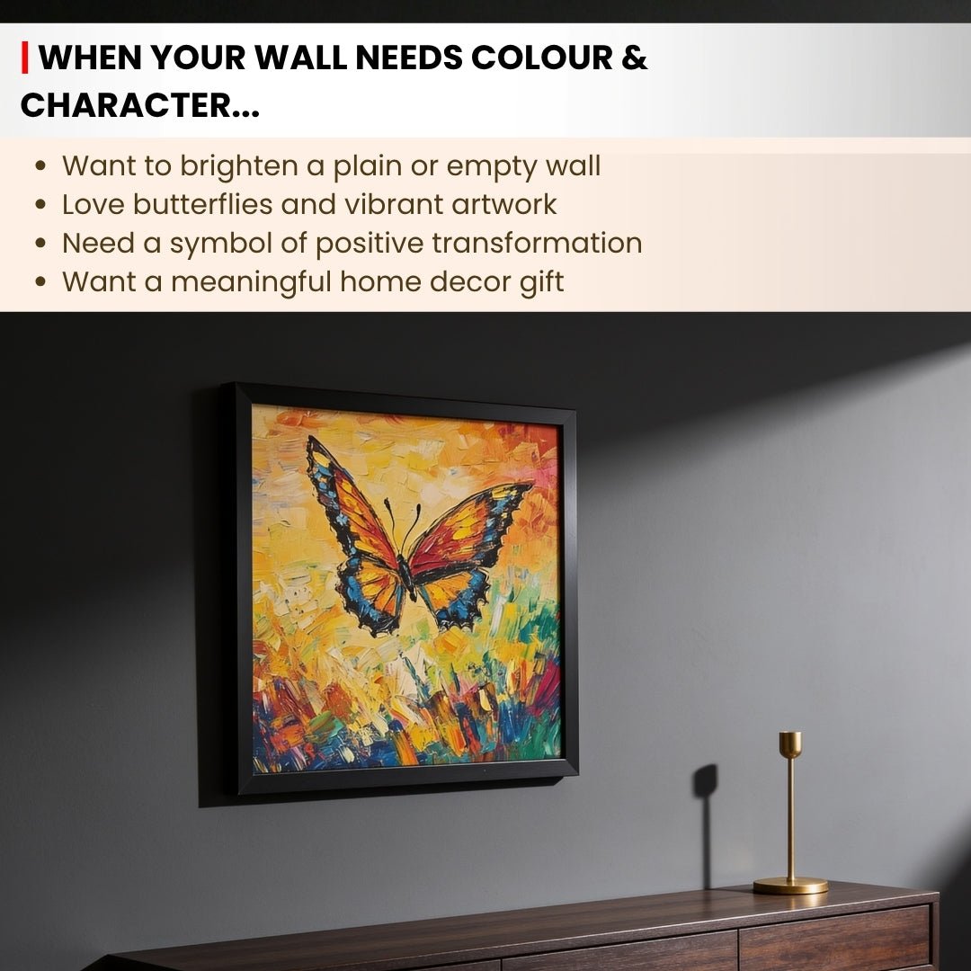 canvas print texture of the butterfly painting