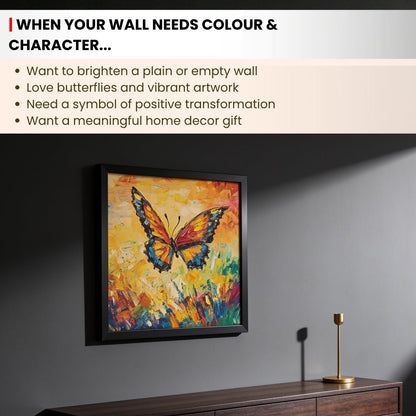canvas print texture of the butterfly painting