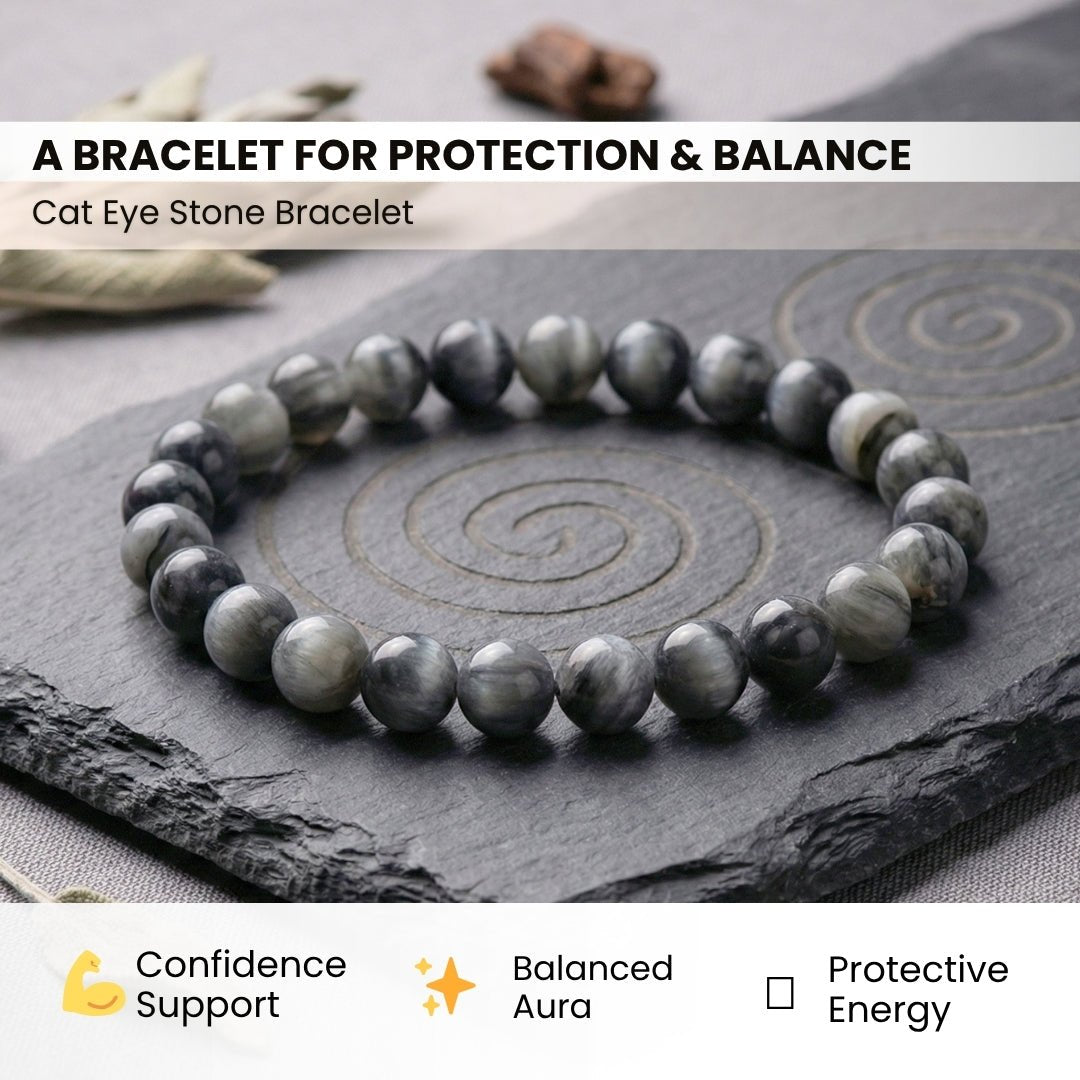 Cat Eye Stone Bracelet - plusvalueindia
