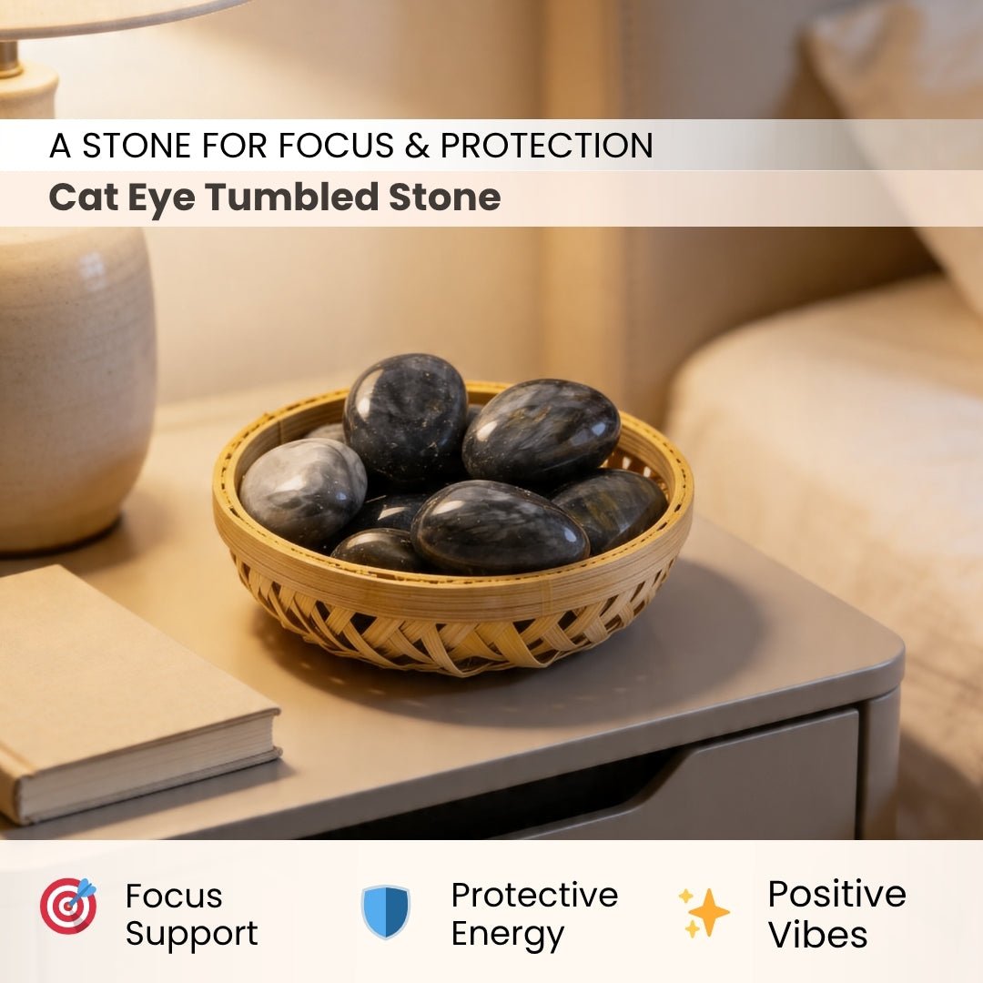 Cat Eye Tumbled Stone Pebbles [Natural & Original] - plusvalueindia