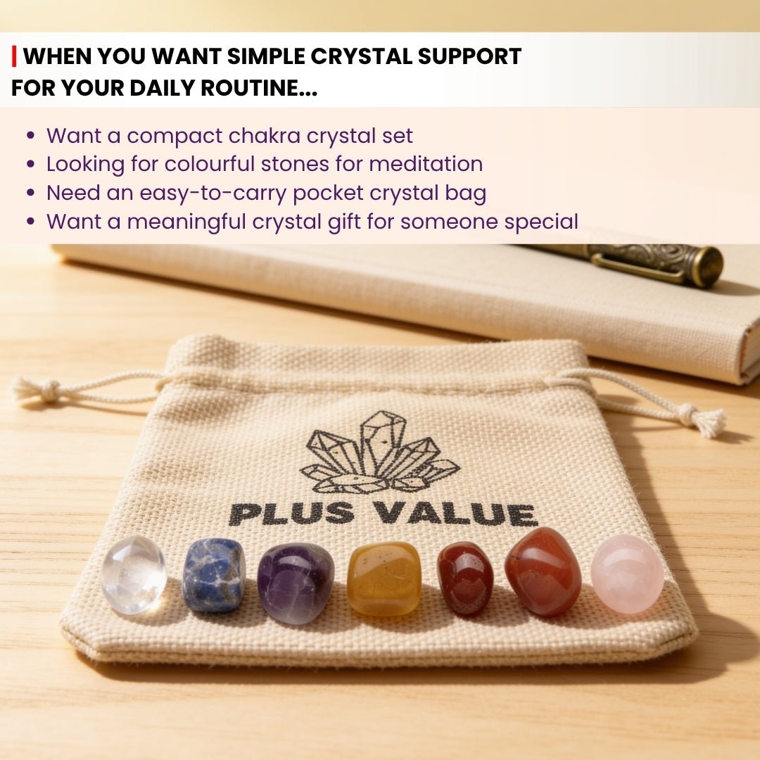 Chakra Balancing Pocket Crystal Bag for creativity & focus