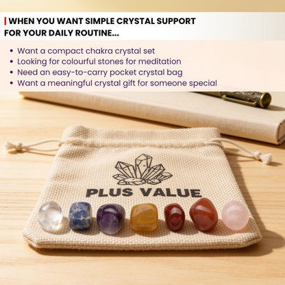 Chakra Balancing Pocket Crystal Bag for creativity & focus