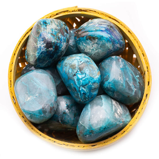 chrysocolla tumble stone pebbles 200gm basket