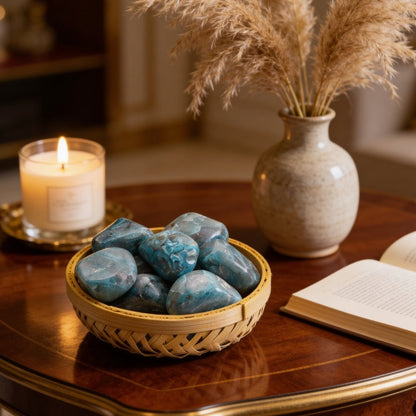 Chrysocolla Tumbled Stone Pebbles - plusvalueindia
