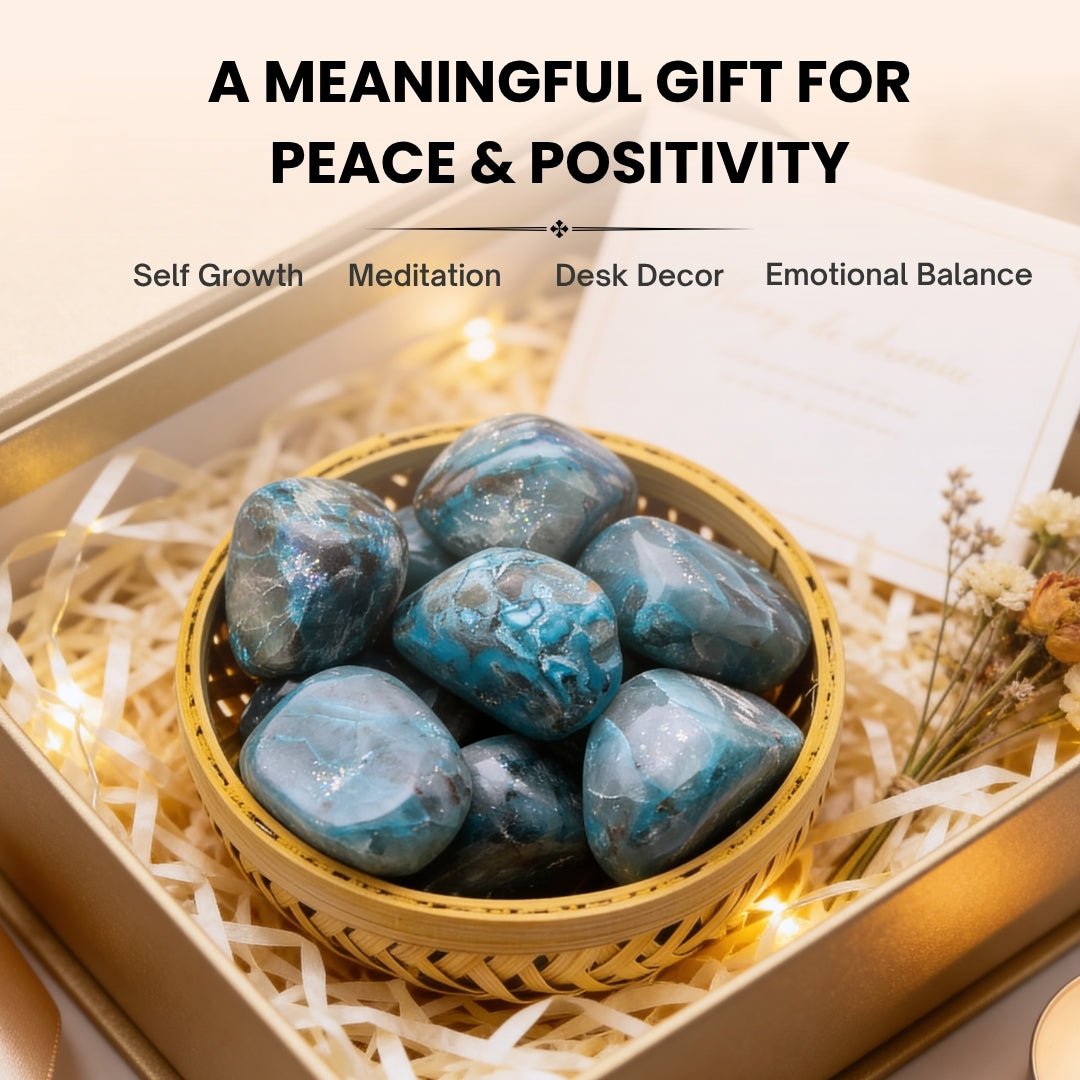 Chrysocolla Tumbled Stone Pebbles - plusvalueindia