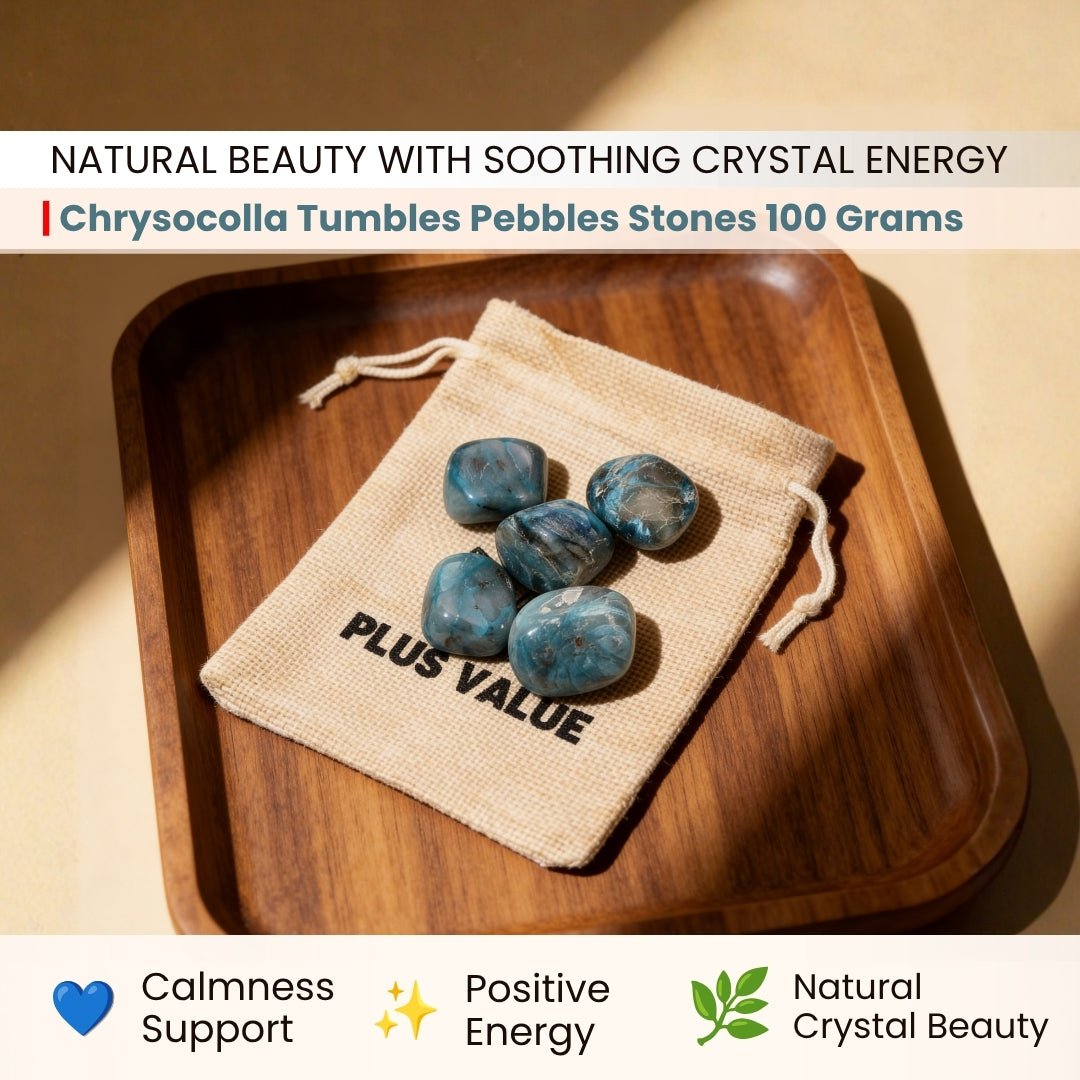 Chrysocolla Tumbled Stone Pebbles - plusvalueindia