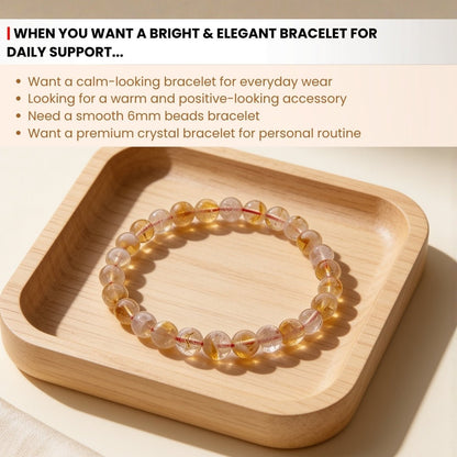 Citrine Bracelet for Financial Money & Wealth Luck Round - plusvalueindia