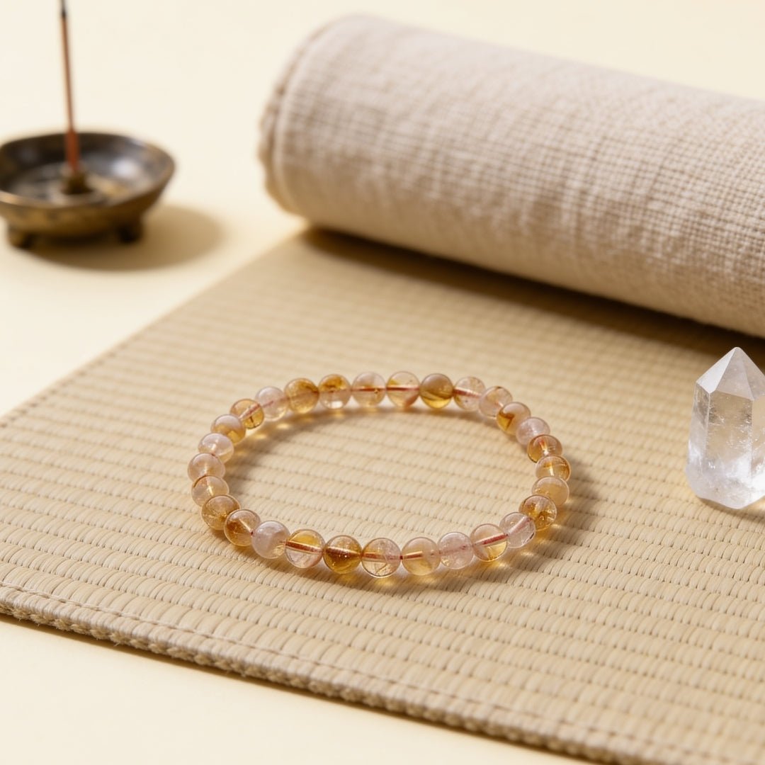Citrine Bracelet for Financial Money & Wealth Luck Round - plusvalueindia
