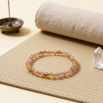 Citrine Bracelet for Financial Money & Wealth Luck Round - plusvalueindia