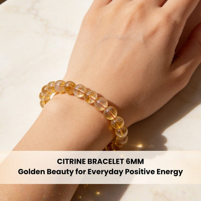 Citrine Bracelet for Financial Money & Wealth Luck Round - plusvalueindia