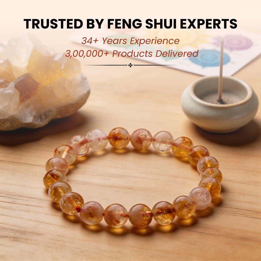 Citrine Bracelet for Financial Money & Wealth Luck Round - plusvalueindia