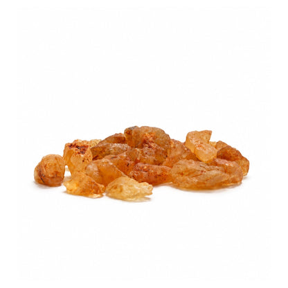 Unpolished natural raw Citrine rock stone chunks displaying rough golden yellow crystal formations
