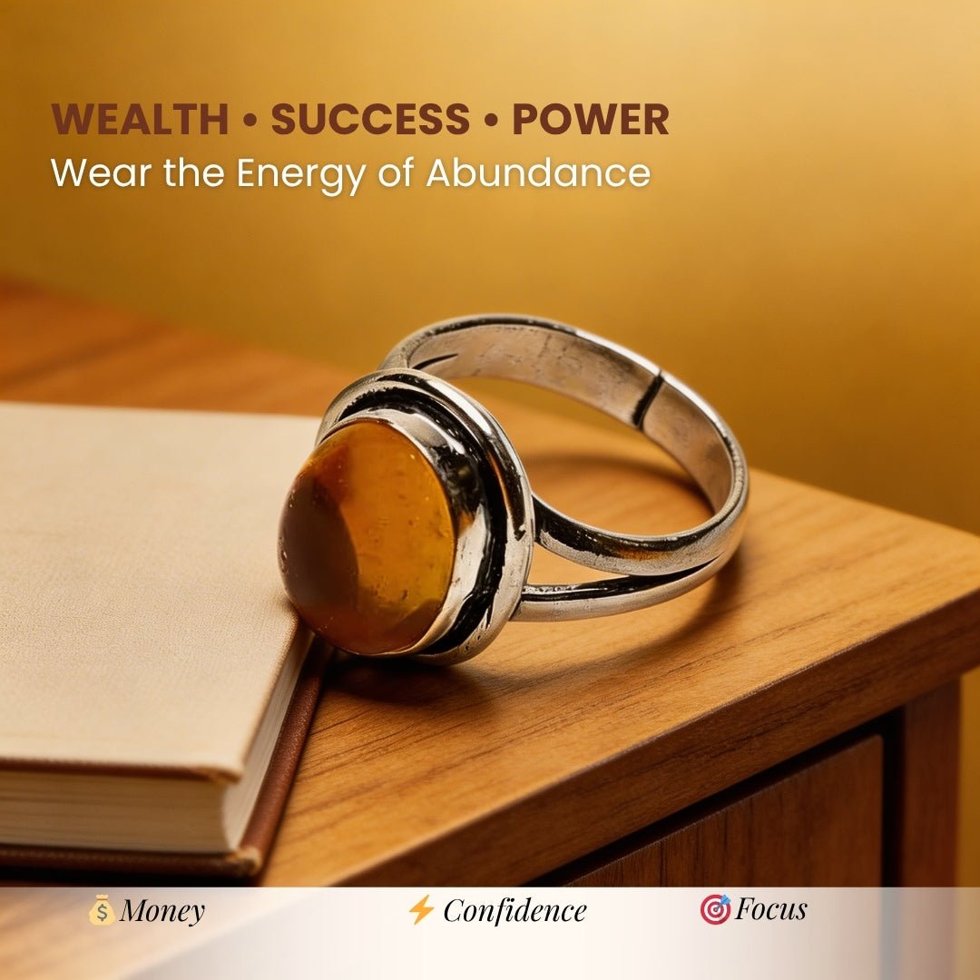 Citrine Ring for Financial Money & Wealth Luck - plusvalueindia