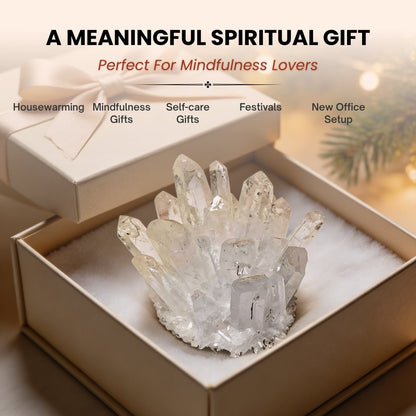 Clear Quartz Crystal Cluster Geode For Positive Energy, Vastu Defects - plusvalueindia