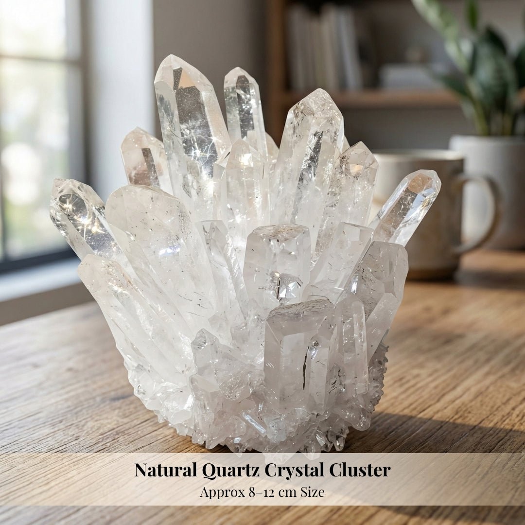 Clear Quartz Crystal Cluster Geode For Positive Energy, Vastu Defects - plusvalueindia