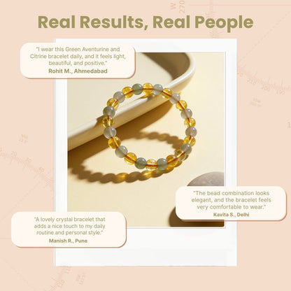Combined Green Aventurine & Citrine Bracelet - plusvalueindia