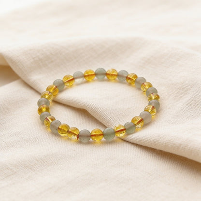 Combined Green Aventurine & Citrine Bracelet - plusvalueindia